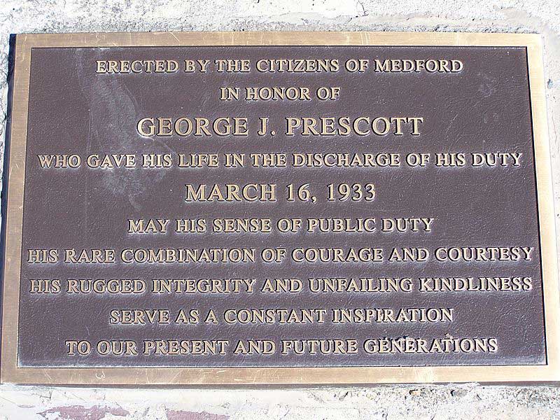 Memorial plaque in Prescott Park