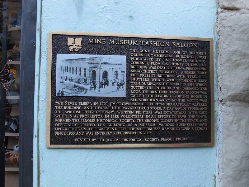 Jerome Historical Society Mine Museum
