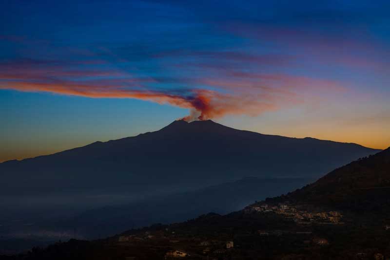 fiery Mount Etna