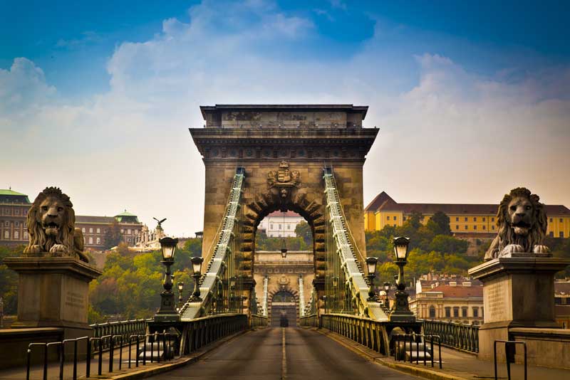 The Szechenyi Chain Bridge, Hungary