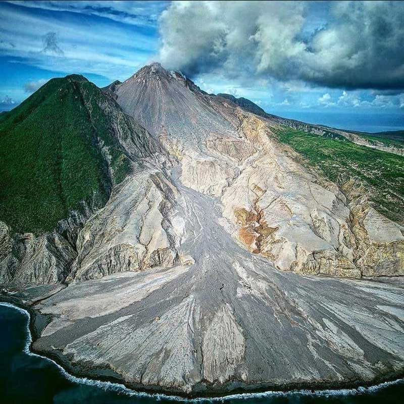 Montserrat active Soufriere Hills Volcano