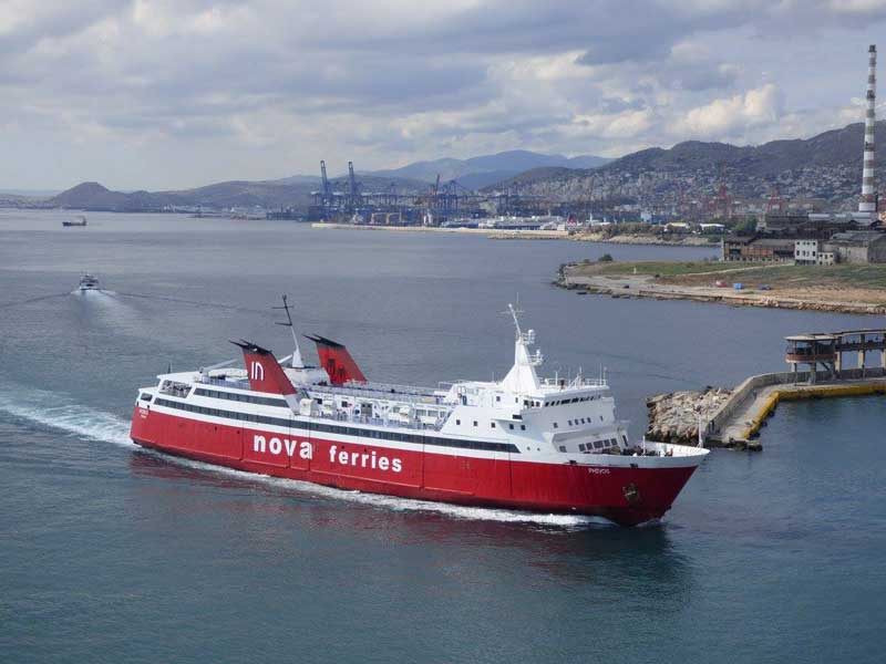 ferry from Piraeus port in Athens