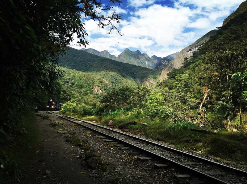 train from Cusco or Ollantaytambo to Aguas Calientes