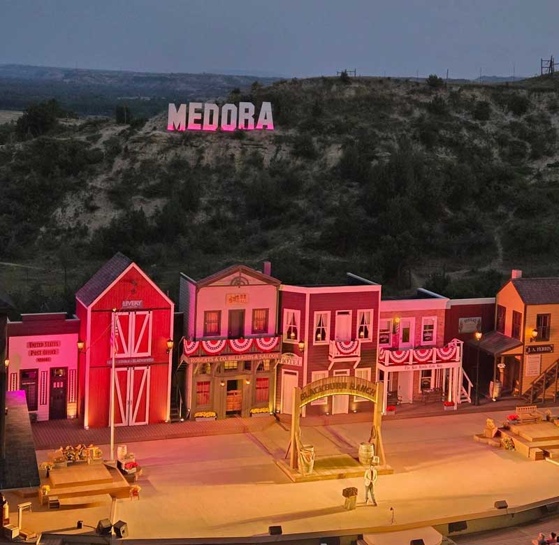 Medora Musical and Pitchfork Steak Fondue