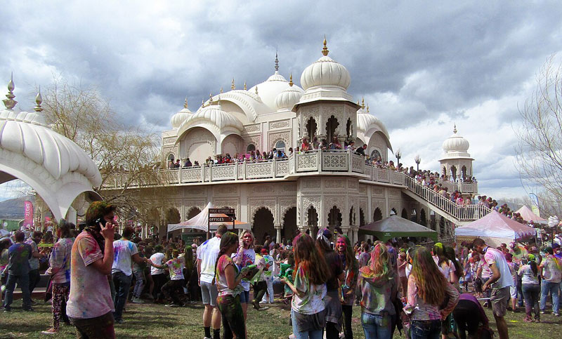 Festival of Colors at the Krishna Temple